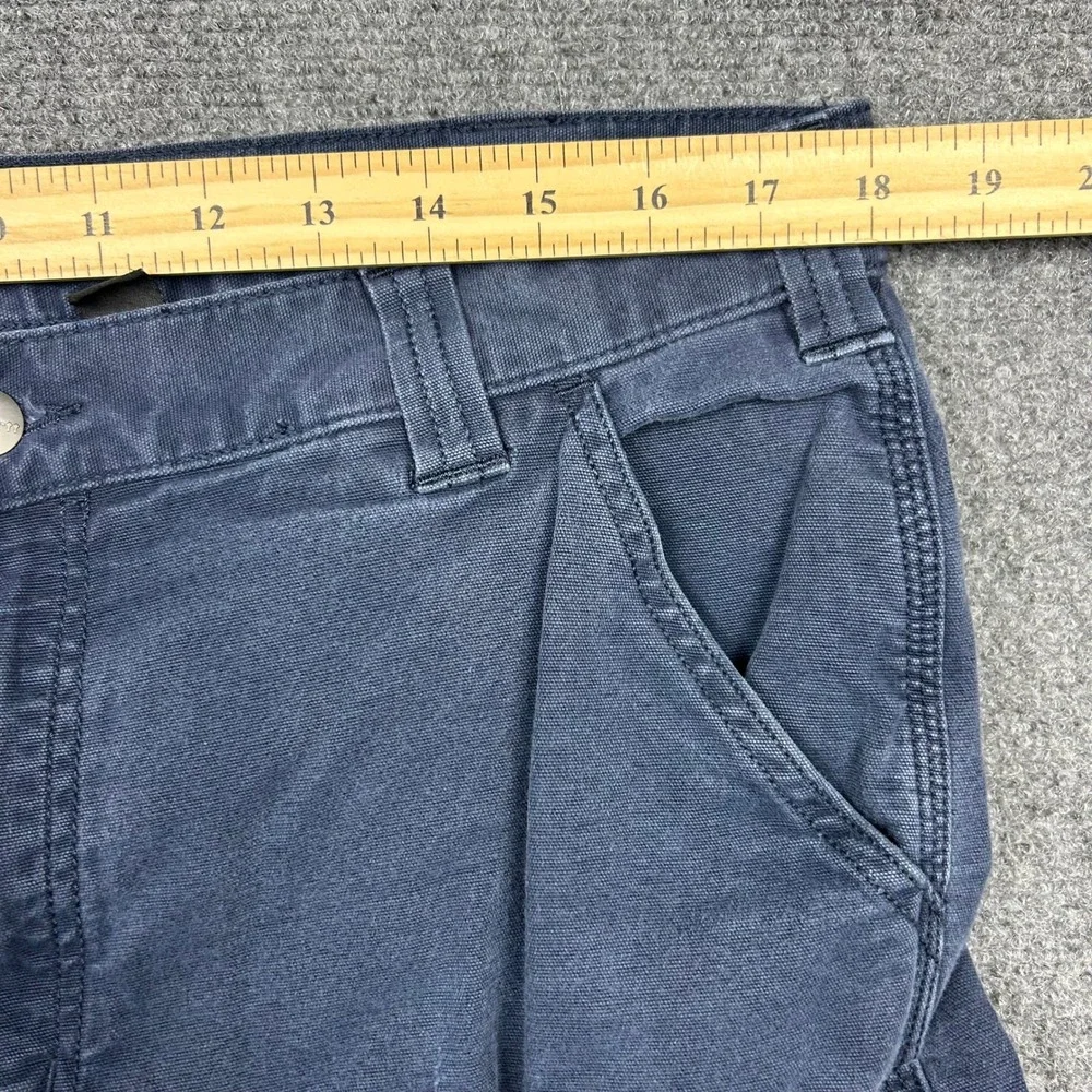 Carhartt Cargo Work Pants Mens 36x32 Blue Rugged Flex Relaxed Fit Canvas Utility